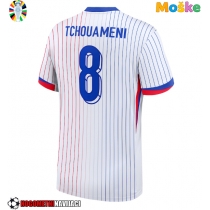 Moške Nogometnih dresov Francija Aurelien Tchouameni #8 Gostujoči EP 2024 Kratki rokavi